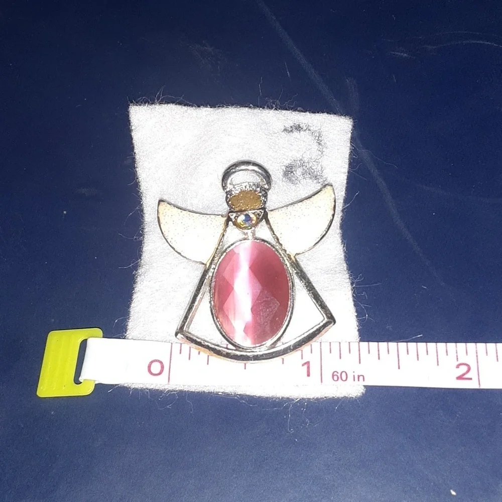 Cute Pink and White Angel Pin.